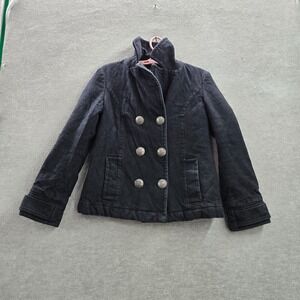 Fox Women's Charcoal Double-Breasted Pea Coat